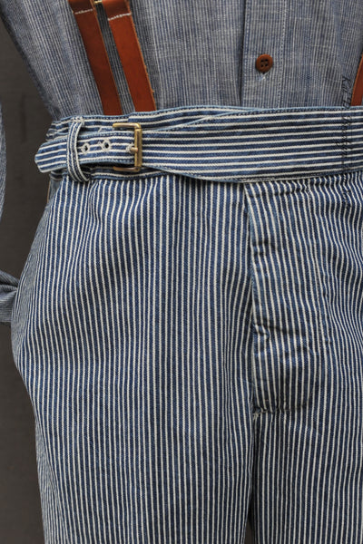 Austin Side Buckle Pants - Hickory Stripe - 48, 50, 52