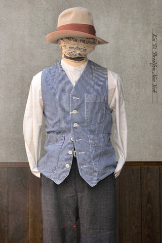 Brooks Vest - HIckory Stripe  - 48, 50, 52, 54