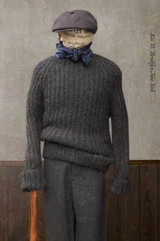 World Rover Hand Knit Sweater - Charcoal - S, M (NO RETURN)
