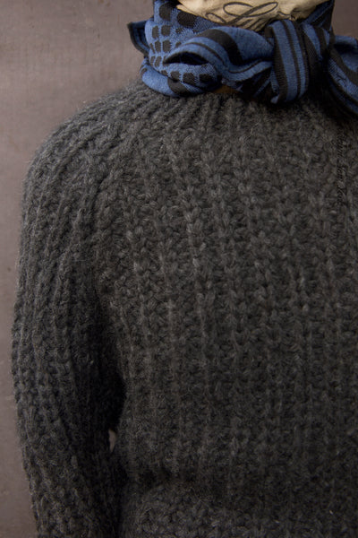World Rover Hand Knit Sweater - Charcoal - S, M (NO RETURN)
