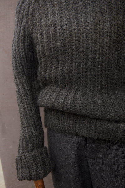 World Rover Hand Knit Sweater - Charcoal - S, M (NO RETURN)
