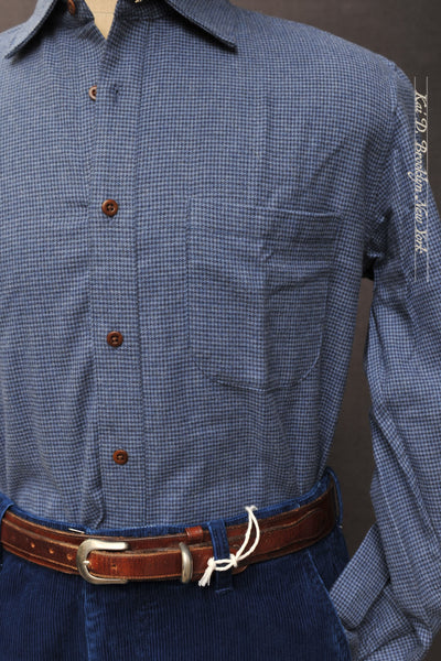 Cassady Shirt (Relaxed Cut)- Royal Touch Houndstooth Flannel - M, L, XL, XXL