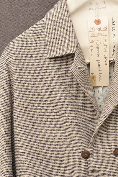 Hutton Jacket -  Japanese Mini Houndstooth Cotton/ Linen  - S, M, L