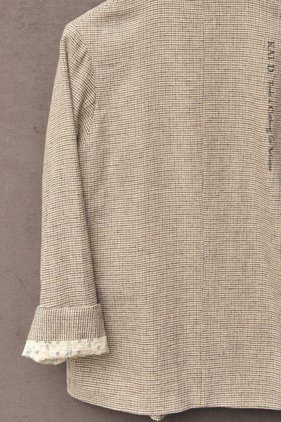 Hutton Jacket -  Japanese Mini Houndstooth Cotton/ Linen  - S, M, L