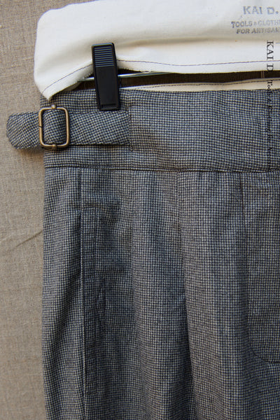 Isa Belted Pants - Tonal Houndstooth - XS,S,  M