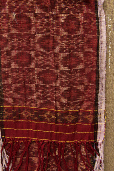 Double Jacquard Stripe - Deep Berry Ikat