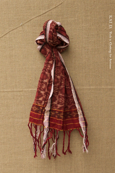 Double Jacquard Stripe - Deep Berry Ikat