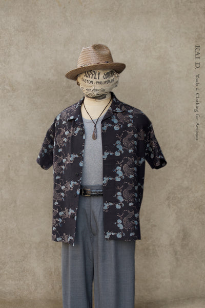 SS Lake Camp Shirt - Roving Koi Print - 3(L), 4(XL)