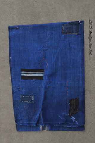 Vintage Faded Indigo Boro Scarf - I