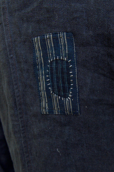 Japanese Farmer Coat - Dark Blue Heavy Linen - M (NO RETURN)