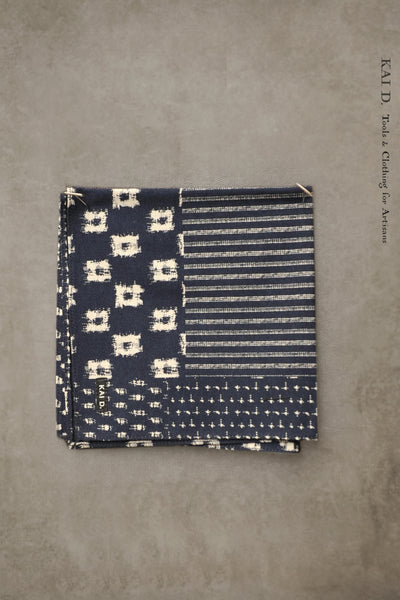 Indigo Patchwork Pocket Square - Indigo