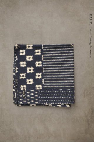 Indigo Patchwork Pocket Square - Indigo