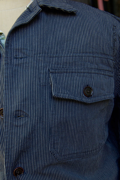 Pilot Jacket - Mini Indigo Stripe - M, L, XL