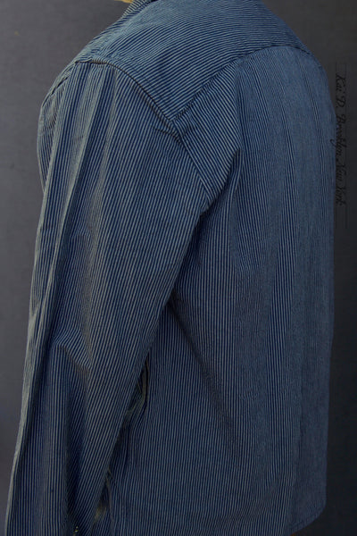 Pilot Jacket - Mini Indigo Stripe - M, L, XL