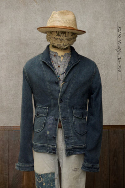 Shawl Collar Pioneer Jacket - Dark Indigo - L (NO RETURN)