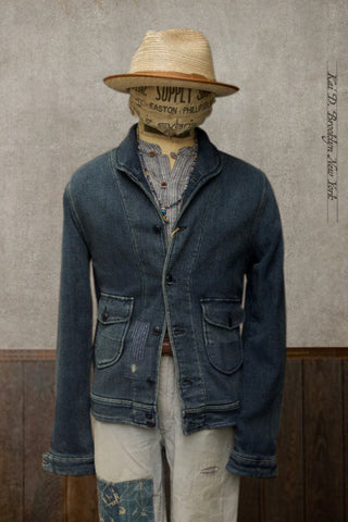 Shawl Collar Pioneer Jacket - Dark Indigo - L (NO RETURN)