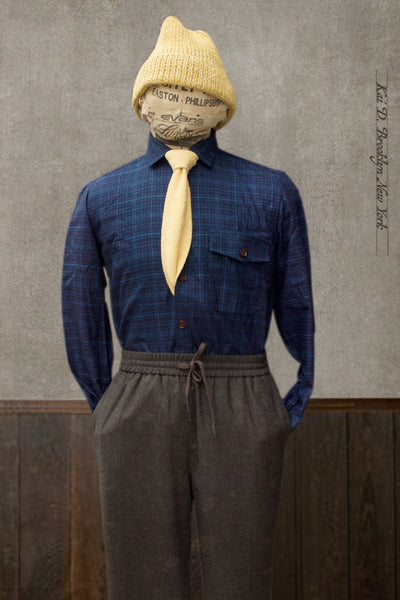 Skillman Shirt - Yarn Dye Indigo Plaid - M, L, XL, XXL