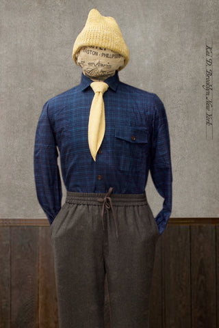 Skillman Shirt - Yarn Dye Indigo Plaid - M, L, XL, XXL