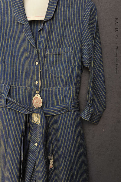 Emma Dress - Mini striped linen - S