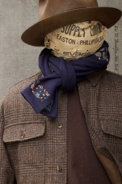 Boro Scarf - Wool Cashmere - Indigo