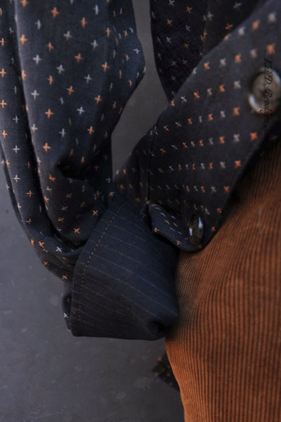 O'Hara Shirt - Ink Blue Novel Sashiko Cotton 2 - M, L, XL