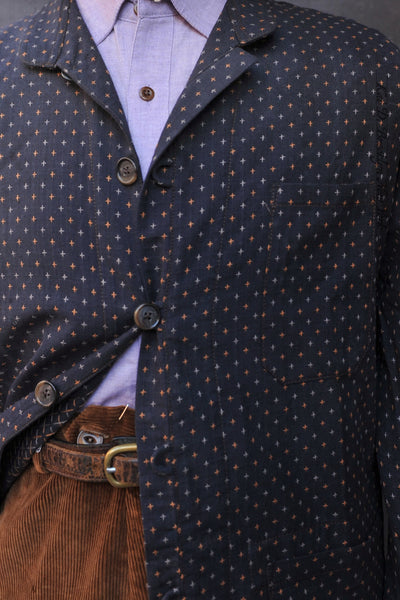 O'Hara Shirt - Ink Blue Novel Sashiko Cotton 2 - M, L, XL