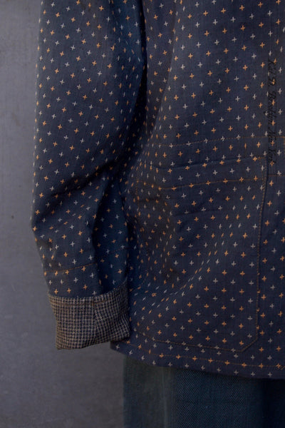 O'Hara Shirt - Ink Blue Novel Sashiko Cotton - L