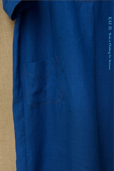 Irina Dress - Belgian Linen - Azure Blue - XS