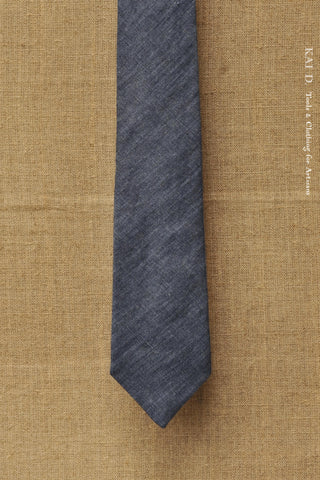 Irish Linen Tie - Texture Blue