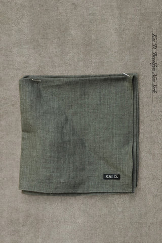 Belgian Linen Pocket Square - Fern Heather