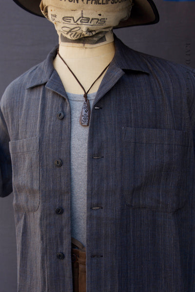 SS Lake Camp Shirt - Iron/Indigo - 2(M), 3(L), 4(XL)