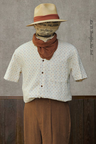 Novel Sashiko Stitch Cassady shirt - Jacquard Dots  - M, L, XL, XXL