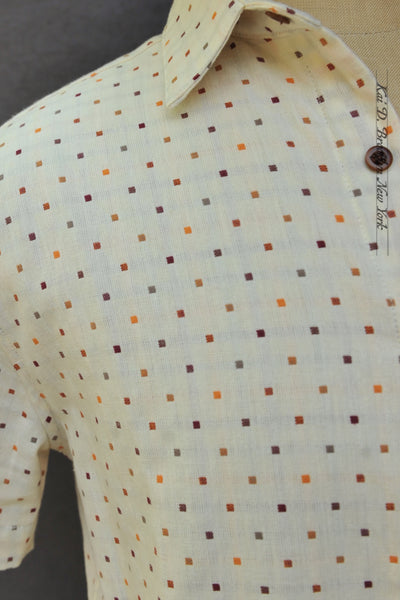 Novel Sashiko Stitch Cassady shirt - Jacquard Dots  - M, XL, XXL