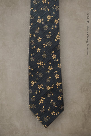 Japanese Jacquarded Floral Tie