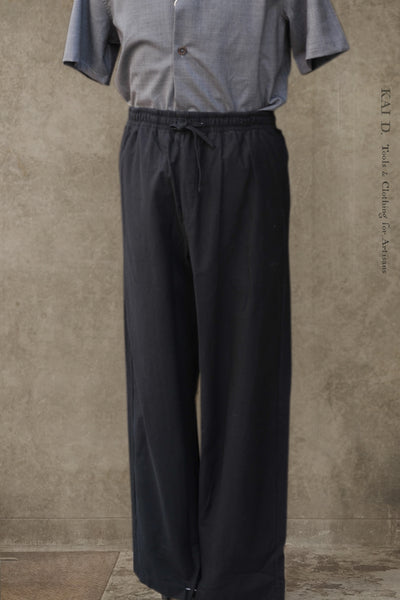 Jack Drawstring Trousers - Black - S, M, L, XL (Relaxed Cut)