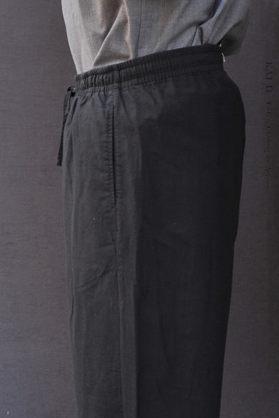 Jack Drawstring Trousers - Black - S, M, L, XL (Relaxed Cut)