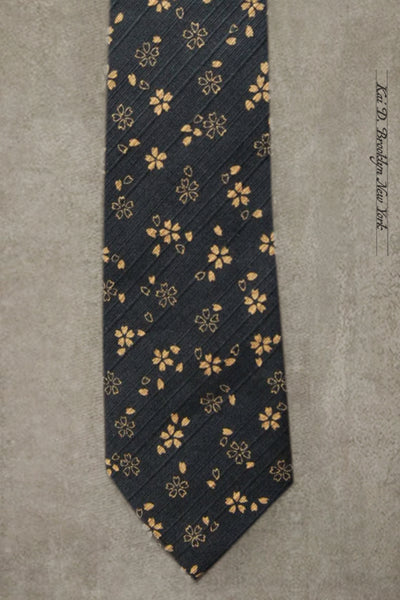 Japanese Jacquarded Floral Tie