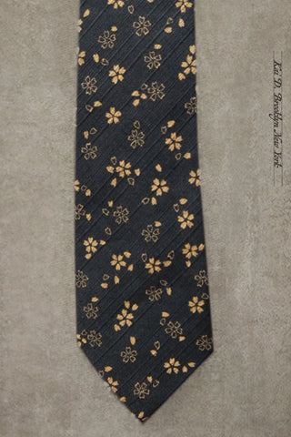 Japanese Jacquarded Floral Tie
