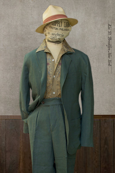 Shoemaker's Jacket - Jade Belgian Linen - S, M, L, XL