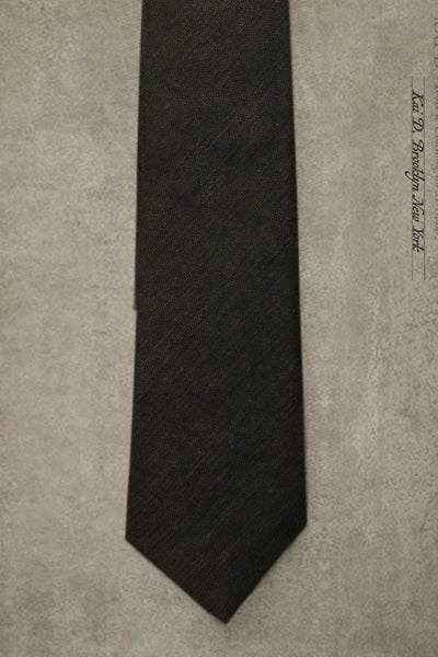 Japanese Linen Tie - Black