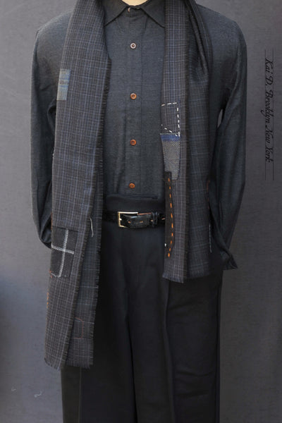 Boro Scarf - Japanese Light Wool