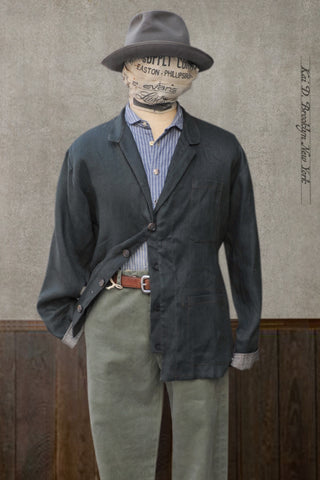 O'Hara Shirt - Heavy Linen - Jewel Green - M, L, XL