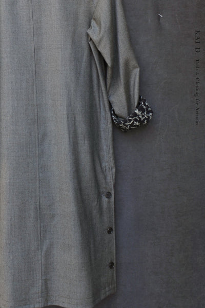 Keaton Trench Coat - Wool Mini-Houndtooth  - S, M, L