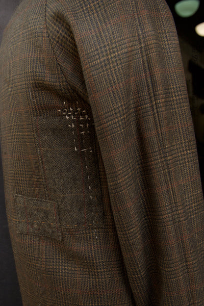 Keaton Trench Coat - Scottish Wool - Brown Plaid - S (NO RETURN)