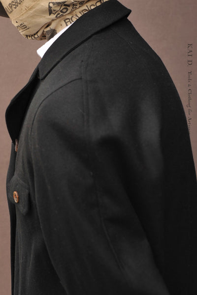 Keaton Trench Coat - Black Wool Cashmere - XS, S, M, L (womens sizes)