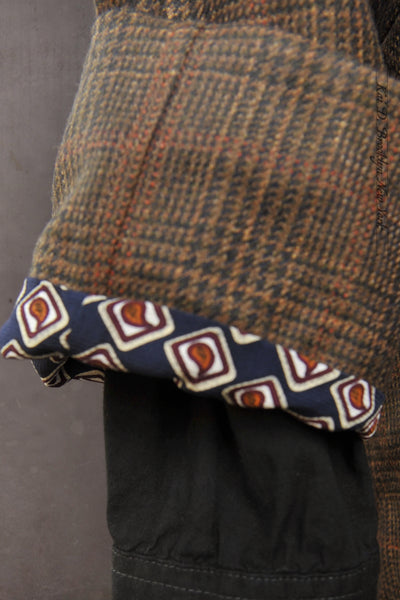 Keaton Trench Coat - Scottish Wool - Brown Plaid - S (NO RETURN)
