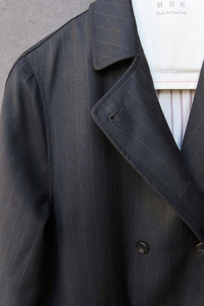 Keaton Trench Coat - Subtle Stripe Virgin Wool  - XS, S, M, L