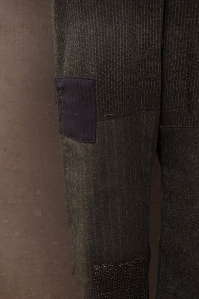 Ken Boro Trousers - Charcoal Wool Pin - Size 37 (NO RETURN)