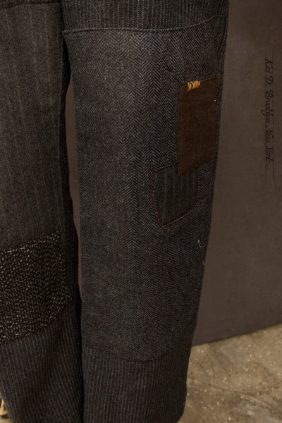 Ken Boro Trousers - Charcoal Wool Pin - Size 37 (NO RETURN)