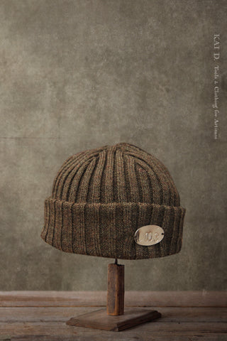 Dock Worker Ribbed Beanie - Khaki